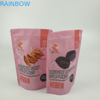 Coffee Matt Zipper Custom Printed Barrier Bags Self Standing Laminated