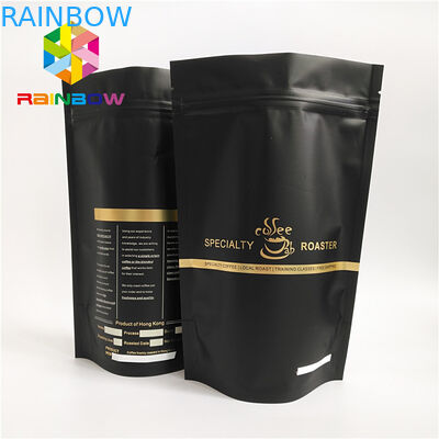 Makanan Beku Kunci Zip Aluminium Foil Stand Up Pouch Frosted Resealable