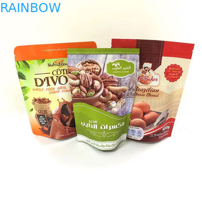 Stand Up Zipper Top Aluminium Foil Mylar Bags Bukti Bau Kustom Dicetak