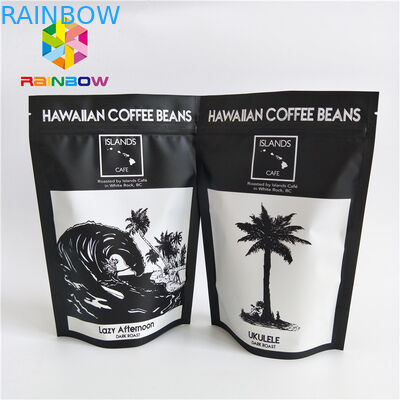 Zipper Laminated Plastic Custom Printed Foil Bags Berdiri Untuk Teh Kopi