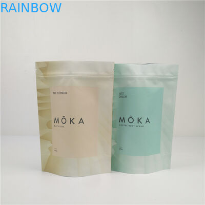 Kantong Stand Up Plastik Laminasi Ritsleting Kustom Untuk Garam Mandi