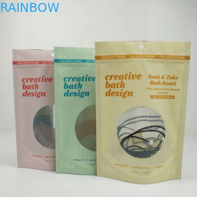 Clear Window Matte Mylar Aluminium Foil Zip Lock Pouches Standing