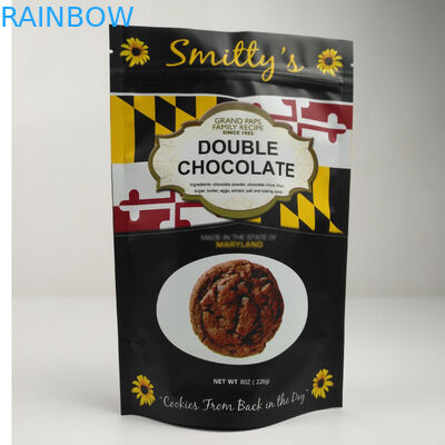 Ramah Lingkungan Matt Aluminium Foil Berdiri Tas Ziplock Untuk Makanan Kacang