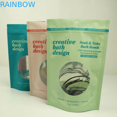 Bukti Bau Ziplock Aluminium Foil Mylar Resealable Stand Up Pouches With Window