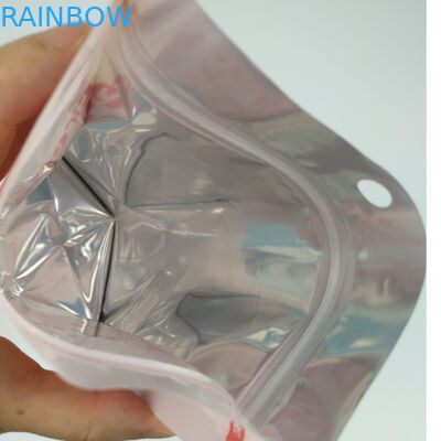 Bukti Bau Ziplock Aluminium Foil Mylar Resealable Stand Up Pouches With Window