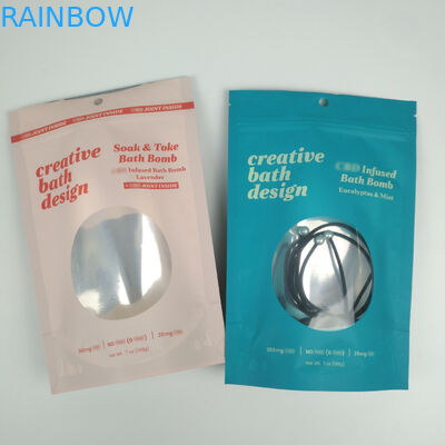 Bukti Bau Ziplock Aluminium Foil Mylar Resealable Stand Up Pouches With Window