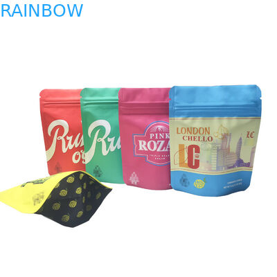 CBD Weeds Gummy Candy Bear Herb Bunga Kantong Ritel Tembakau Runtz Soft Touch Mylar Bag Untuk Kemasan Kue