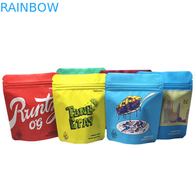 3.5g 7g 14g 1oz 1lb Premium Flower Pouch Custom Printed Foil Laminated Mylar Packaging Tas Ziplock Bukti Bau