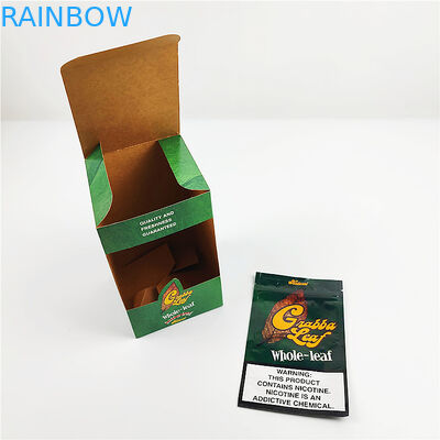 aluminium foil custom print natural grabba leaf Cap Display kemasan kotak untuk topi Kotak Kemasan cerutu