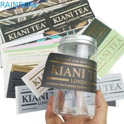 Stiker Tahan Air Perekat Disesuaikan Unik Produk Makanan Botol Air Logo Kustom Label Label Stiker