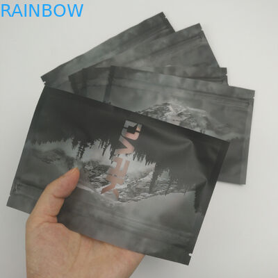 Jendela Depan Belakang Yang Jelas Tersegel Panas Bukti Bau Kunci Zip yang Dapat Ditutup Kembali Kemasan Penyimpanan Makanan Mylar Segel Tiga Sisi Doypack