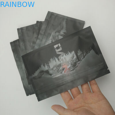 Jendela Depan Belakang Yang Jelas Tersegel Panas Bukti Bau Kunci Zip yang Dapat Ditutup Kembali Kemasan Penyimpanan Makanan Mylar Segel Tiga Sisi Doypack