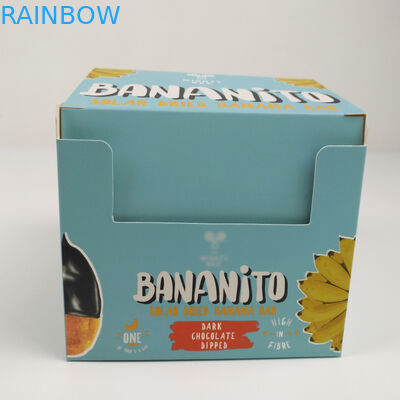 Kotak Display Karton Lipat Karton Lipat Kustom, Karton Bergelombang PDQ Counter Kotak Kemasan Kertas Makanan Ringan Ritel