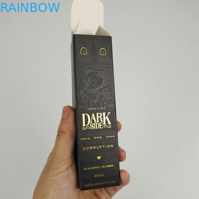 Kustom Grosir Lipat Kecil Hitam Mewah Hot Stamping Hadiah Foil Emas Kotak Kertas Kemasan Kosmetik