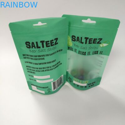 Clear Window CMYK 100mic Stand Up Zipper Pouch Dengan Zipper