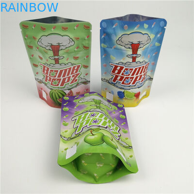 Kemasan Dupa Herbal Mylar Weed yang Dapat Ditutup Kembali Bau Bukti Tas Mylar MOPP