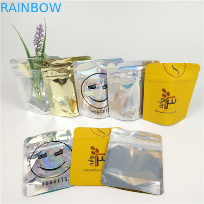 VMPET Smell Proof Mylar Bags CMYK 3.5g Mylar Child Proof Soft Touch