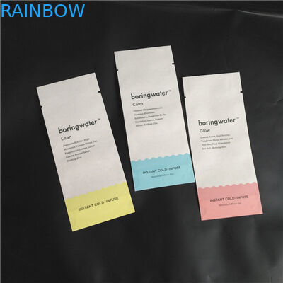 Eco Friend Biodegradable Kraft Paper PLA Senyawa Makanan Bubuk Bumbu Kemasan Tas Tiga Kantong Segel Sisi