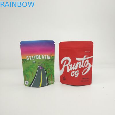 Sampel gratis 3.5g 7g 14g 28g 1 pon Kue Berdiri Tas Untuk Rami CBD Cannabis Runtz Kush Haze