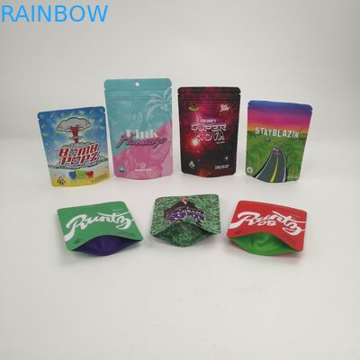 Sampel gratis 3.5g 7g 14g 28g 1 pon Kue Berdiri Tas Untuk Rami CBD Cannabis Runtz Kush Haze