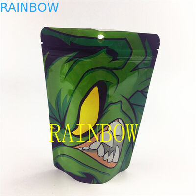 200 pcs MOQ digital printing 7g Pengaman panas segel aluminium foil tas mylar dimakan dengan LOGO kustom