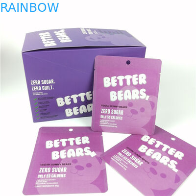 350g Kertas Gummy Cbd Kotak Kemasan Karton embossment cmyk