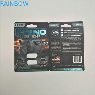 Kartu Pil Rhino 8 3D 200mic 500K 3D Blister Card Peningkatan Pria