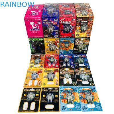 Hologram SGS Sex Pill Blister Card 500k 3D Blister Paper Card Dengan Kotak Display