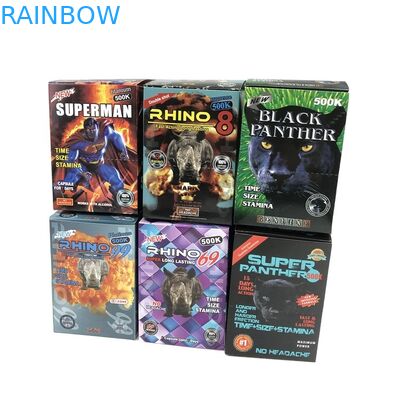 Hologram SGS Sex Pill Blister Card 500k 3D Blister Paper Card Dengan Kotak Display