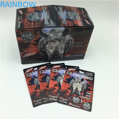 Crazy Rhino 69 Pills Packaging Box Rhino 7 Untuk Pil Seksual Pria