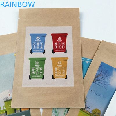 Cmyk 80gsm SGS Biodegradable Stand Up Pouch 120mic Chocolate Pill Packaging Bags