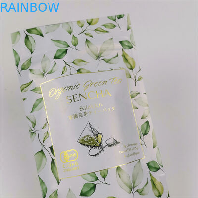 CMYK ISO VMPET Aluminium Foil Tea Pouch 120mic MOPP Tas Ritsleting Berdiri