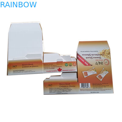 Snack ISO CMYK Display Paper Packaging Box 350G Ivory Board vmpet