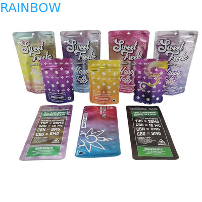 SGS 120mic MOPP Tas Mylar Tahan Anak-anak 500mg VMPET Candy Edibles