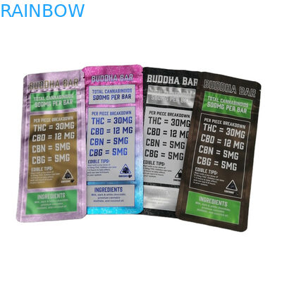 SGS 120mic MOPP Tas Mylar Tahan Anak-anak 500mg VMPET Candy Edibles