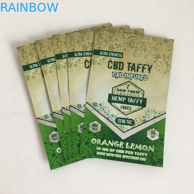Tas Mylar Smell Proof Ziplock Cannabis Flower Plastic CBD Infused 50mg 100mg Permen Gummies Mylar Packaging Bags