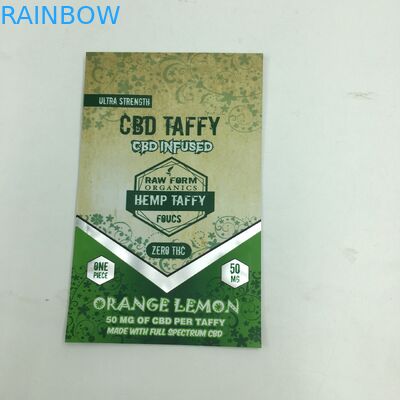 Kustom Dicetak 1G 3.5G Daur Ulang Bau Bukti Zipper Gummy Bear CBD Kecil Berdiri Dapat Dimakan 3.5G Mylar Weed Bag