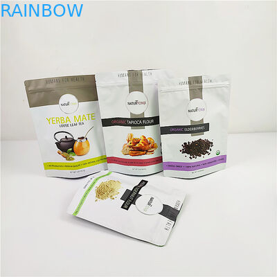 Kantong Kemasan Plastik 100mic CMYK Sereal ISO Gravure Mylar Stand Up Pouch