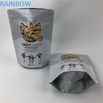 200mic CMYK MOPP Moringa Stand Up Ziplock Bag 1000g SGS Untuk Bubuk Protein