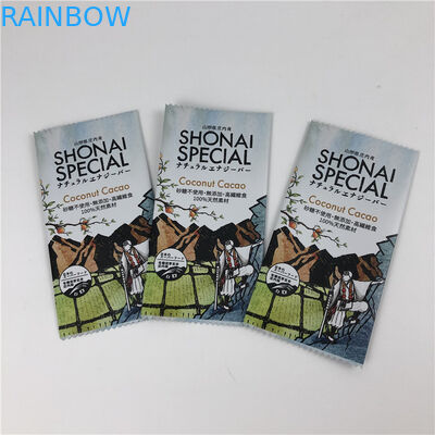 Back Sealing Customized Bag Food Grade Plastic Granola Bar Wrapper Untuk Kemasan Cokelat / Energy Bar