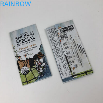 Back Sealing Customized Bag Food Grade Plastic Granola Bar Wrapper Untuk Kemasan Cokelat / Energy Bar