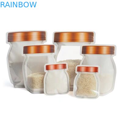 Kantong Mason Jar Untuk Biji CBD CBD Flower Gummies THC Indica Leaf Kantong Kemasan Tidak Beraturan Dengan Ritsleting