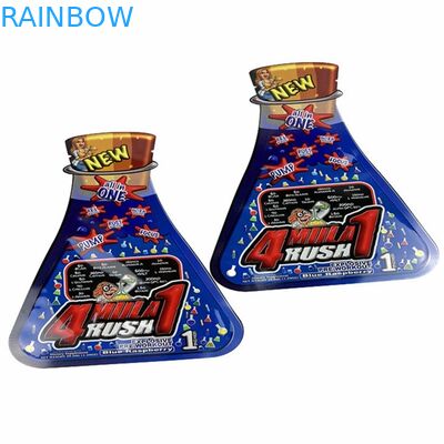 Cetak Digital Bentuk Kustom Minyak Kelapa Sachet Mylar Food Flat Bag Snack Candy Pouch Untuk Bunga Gulma