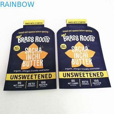 Cetak Digital Bentuk Kustom Minyak Kelapa Sachet Mylar Food Flat Bag Snack Candy Pouch Untuk Bunga Gulma