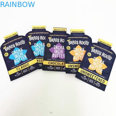 Cetak Digital Bentuk Kustom Minyak Kelapa Sachet Mylar Food Flat Bag Snack Candy Pouch Untuk Bunga Gulma