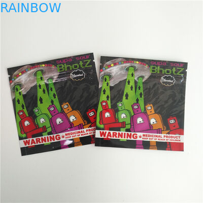 Ritsleting Anak Bukti Bau Aluminium Foil THC 420 CBD Minyak Bud Gulma Gummy Candy Sachet