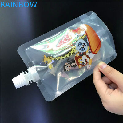 Kantong plastik cerat bukti cair tas mylar grosir untuk jus makanan bayi, teh susu, Kemasan kantong makanan,