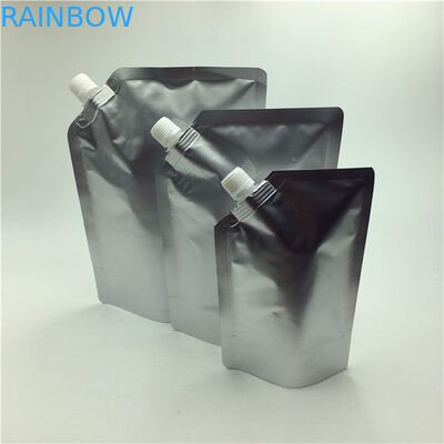 Kustomisasi pribadi 1 liter liquid stand up bag matte print label seed oil spout pouch