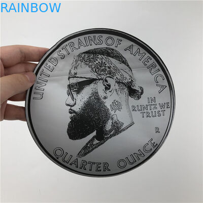 Soft Touch Plastik 3.5g Paket Tas Mylar Die Cut Kantong Tidak Teratur Dengan Ziplock Bentuk Bulat 7g Kantong Kue