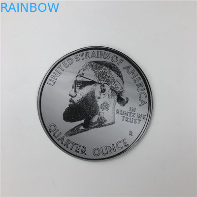 Soft Touch Plastik 3.5g Paket Tas Mylar Die Cut Kantong Tidak Teratur Dengan Ziplock Bentuk Bulat 7g Kantong Kue